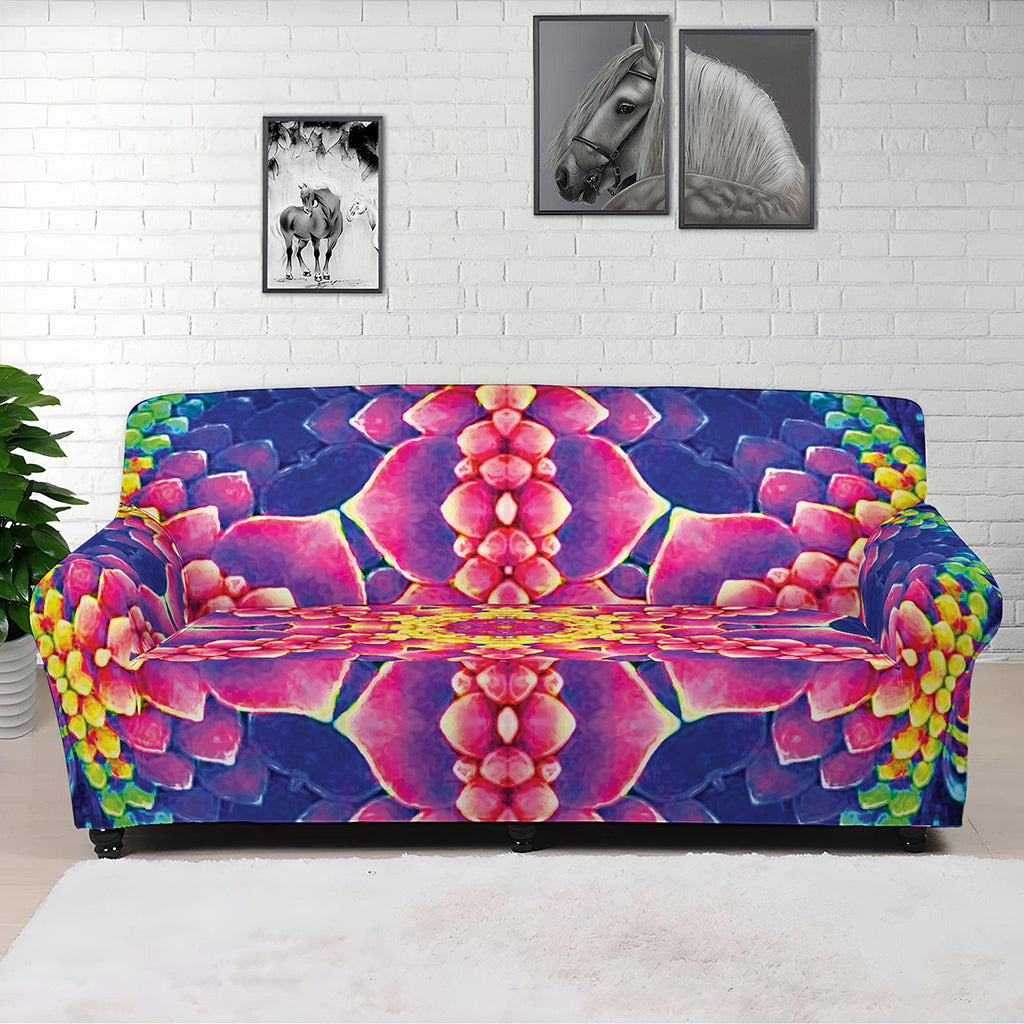 Colorful Psychedelic Kaleidoscope Print Sofa Cover