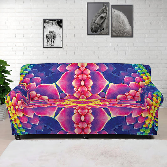 Colorful Psychedelic Kaleidoscope Print Sofa Cover