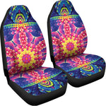 Colorful Psychedelic Kaleidoscope Print Universal Fit Car Seat Covers