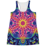 Colorful Psychedelic Kaleidoscope Print Women's Racerback Tank Top