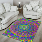 Colorful Psychedelic Optical Illusion Area Rug GearFrost