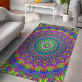 Colorful Psychedelic Optical Illusion Floor Mat