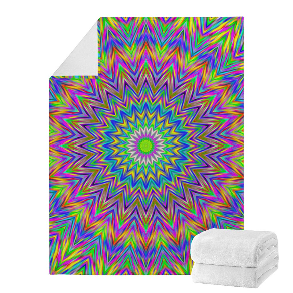 Colorful Psychedelic Optical Illusion Blanket