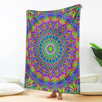 Colorful Psychedelic Optical Illusion Blanket
