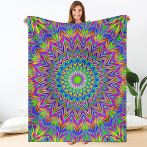 Colorful Psychedelic Optical Illusion Blanket