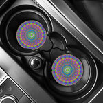 Colorful Psychedelic Optical Illusion Car Coasters