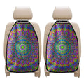Colorful Psychedelic Optical Illusion Car Seat Organizers