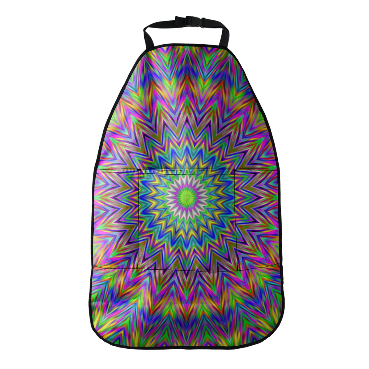 Colorful Psychedelic Optical Illusion Car Seat Organizers