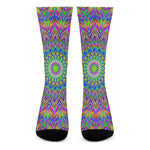 Colorful Psychedelic Optical Illusion Crew Socks