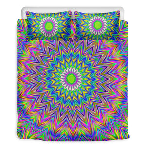 Colorful Psychedelic Optical Illusion Duvet Cover Bedding Set