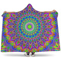Colorful Psychedelic Optical Illusion Hooded Blanket
