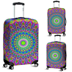 Colorful Psychedelic Optical Illusion Luggage Cover GearFrost