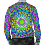 Colorful Psychedelic Optical Illusion Men's Crewneck Sweatshirt GearFrost