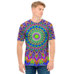 Colorful Psychedelic Optical Illusion Men's T-Shirt