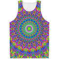 Colorful Psychedelic Optical Illusion Men's Tank Top