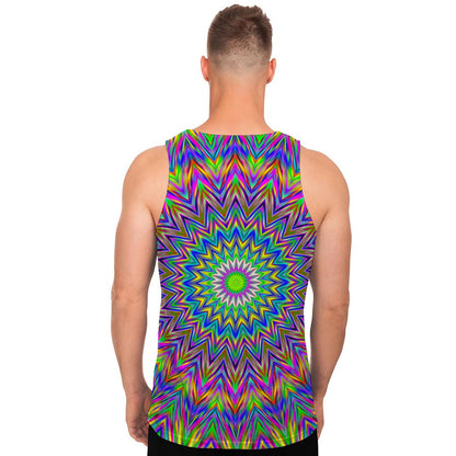 Colorful Psychedelic Optical Illusion Men's Tank Top
