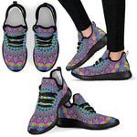 Colorful Psychedelic Optical Illusion Mesh Knit Shoes GearFrost