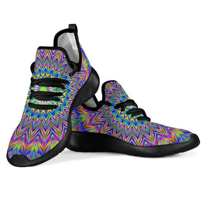 Colorful Psychedelic Optical Illusion Mesh Knit Shoes GearFrost