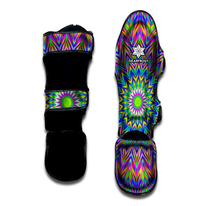 Colorful Psychedelic Optical Illusion Muay Thai Shin Guard