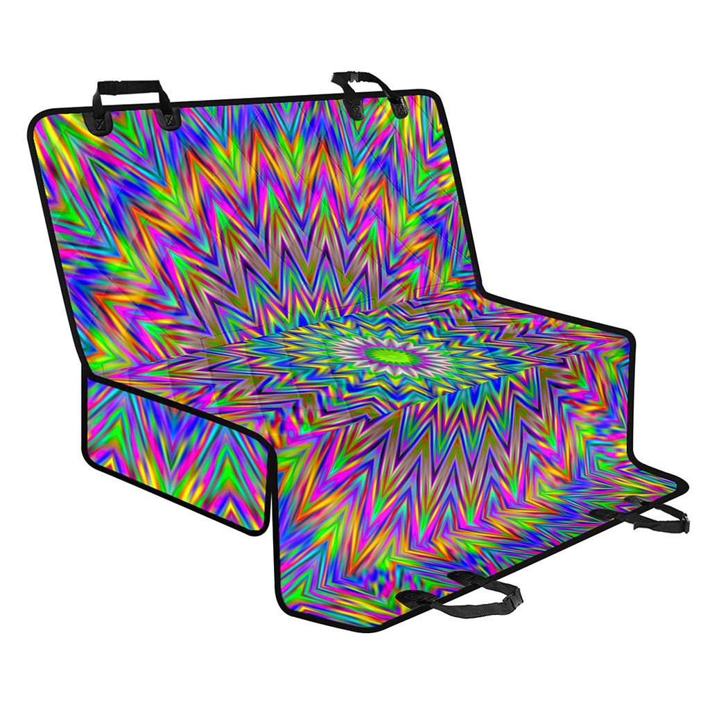 Colorful Psychedelic Optical Illusion Pet Car Back Seat Cover