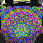 Colorful Psychedelic Optical Illusion Pet Car Back Seat Cover