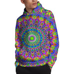 Colorful Psychedelic Optical Illusion Pullover Hoodie