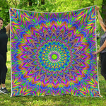 Colorful Psychedelic Optical Illusion Quilt