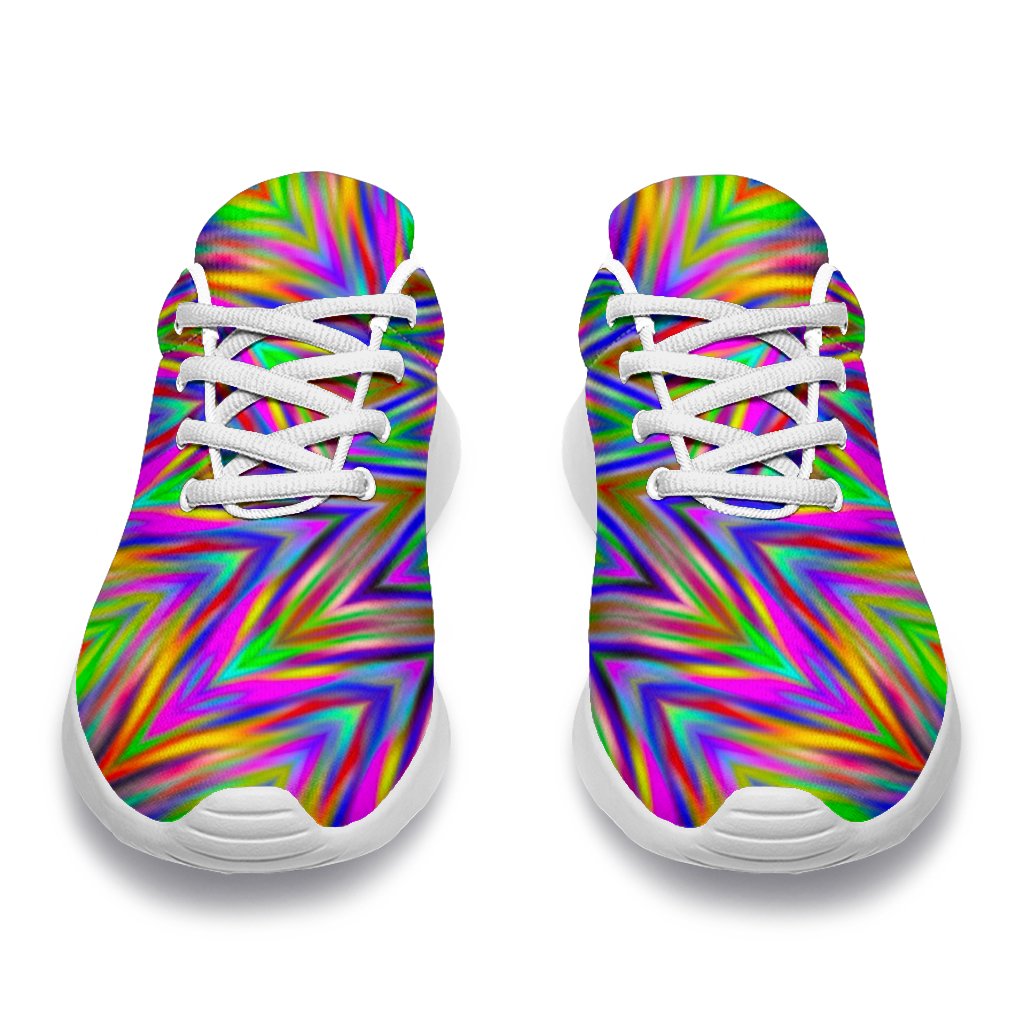 Colorful Psychedelic Optical Illusion Sport Shoes GearFrost