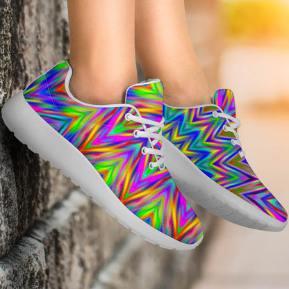 Colorful Psychedelic Optical Illusion Sport Shoes GearFrost