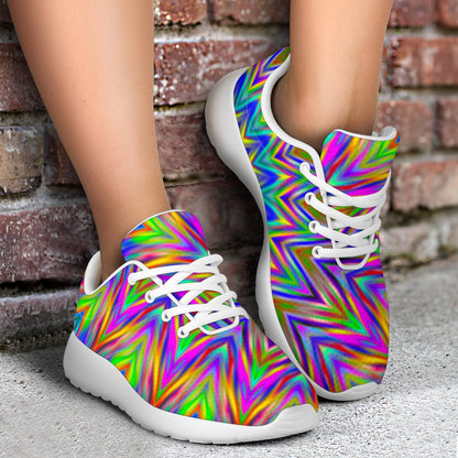 Colorful Psychedelic Optical Illusion Sport Shoes GearFrost