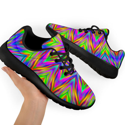 Colorful Psychedelic Optical Illusion Sport Shoes GearFrost