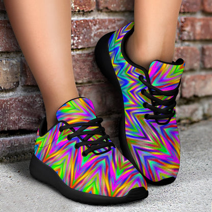 Colorful Psychedelic Optical Illusion Sport Shoes GearFrost