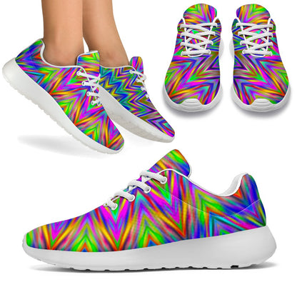 Colorful Psychedelic Optical Illusion Sport Shoes GearFrost