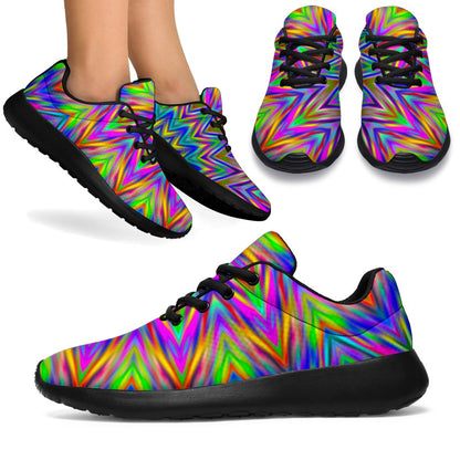 Colorful Psychedelic Optical Illusion Sport Shoes GearFrost