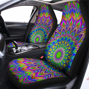 Colorful Psychedelic Optical Illusion Universal Fit Car Seat Covers