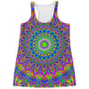 Colorful Psychedelic Optical Illusion Women's Racerback Tank Top