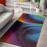 Colorful Psychedelic Print Area Rug