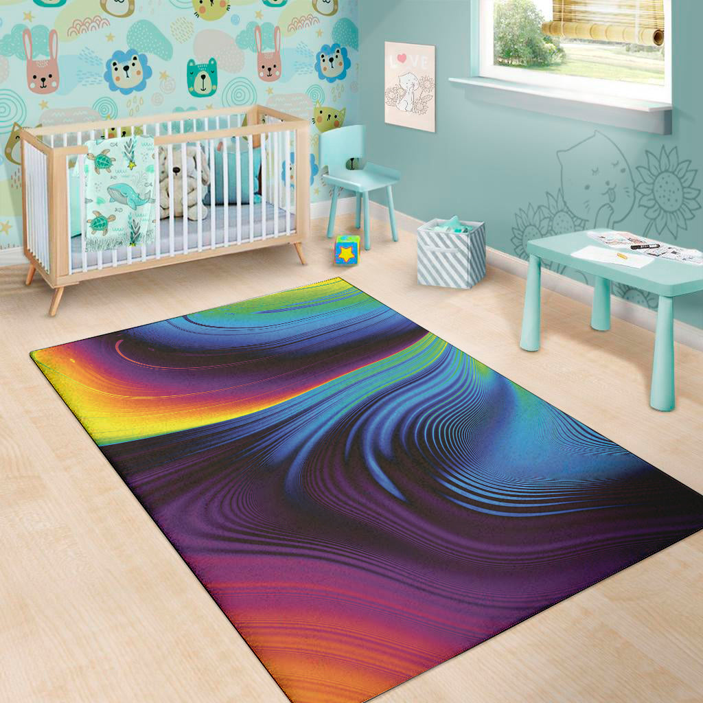Colorful Psychedelic Print Area Rug