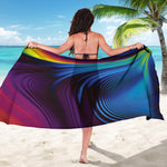 Colorful Psychedelic Print Beach Sarong Wrap