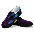 Colorful Psychedelic Print Black Slip On Sneakers