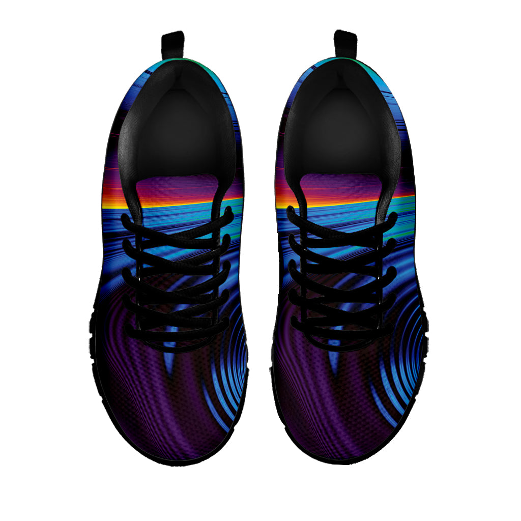 Colorful Psychedelic Print Black Sneakers