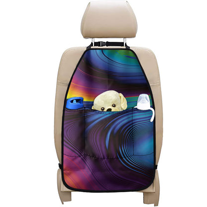 Colorful Psychedelic Print Car Seat Organizers