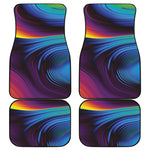 Colorful Psychedelic Print Front and Back Car Floor Mats
