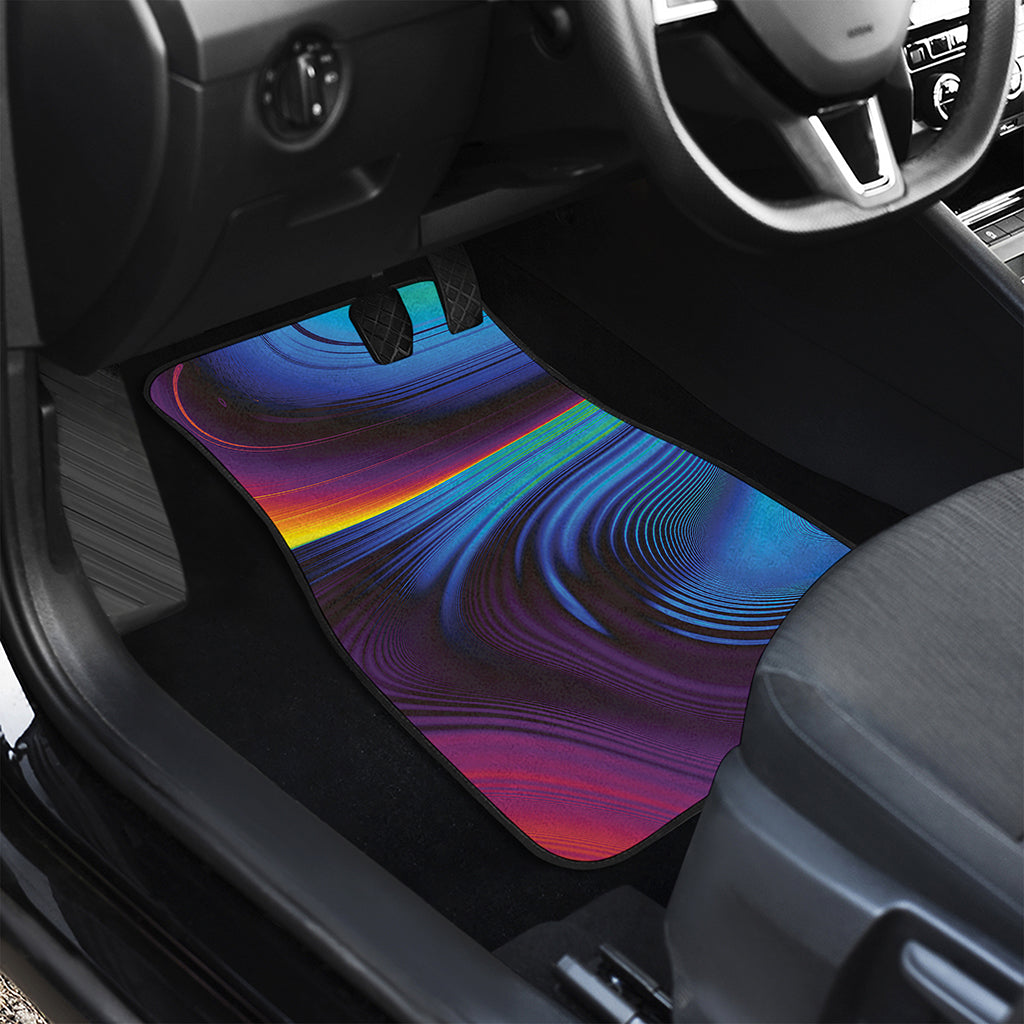 Colorful Psychedelic Print Front and Back Car Floor Mats
