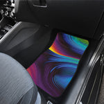 Colorful Psychedelic Print Front and Back Car Floor Mats