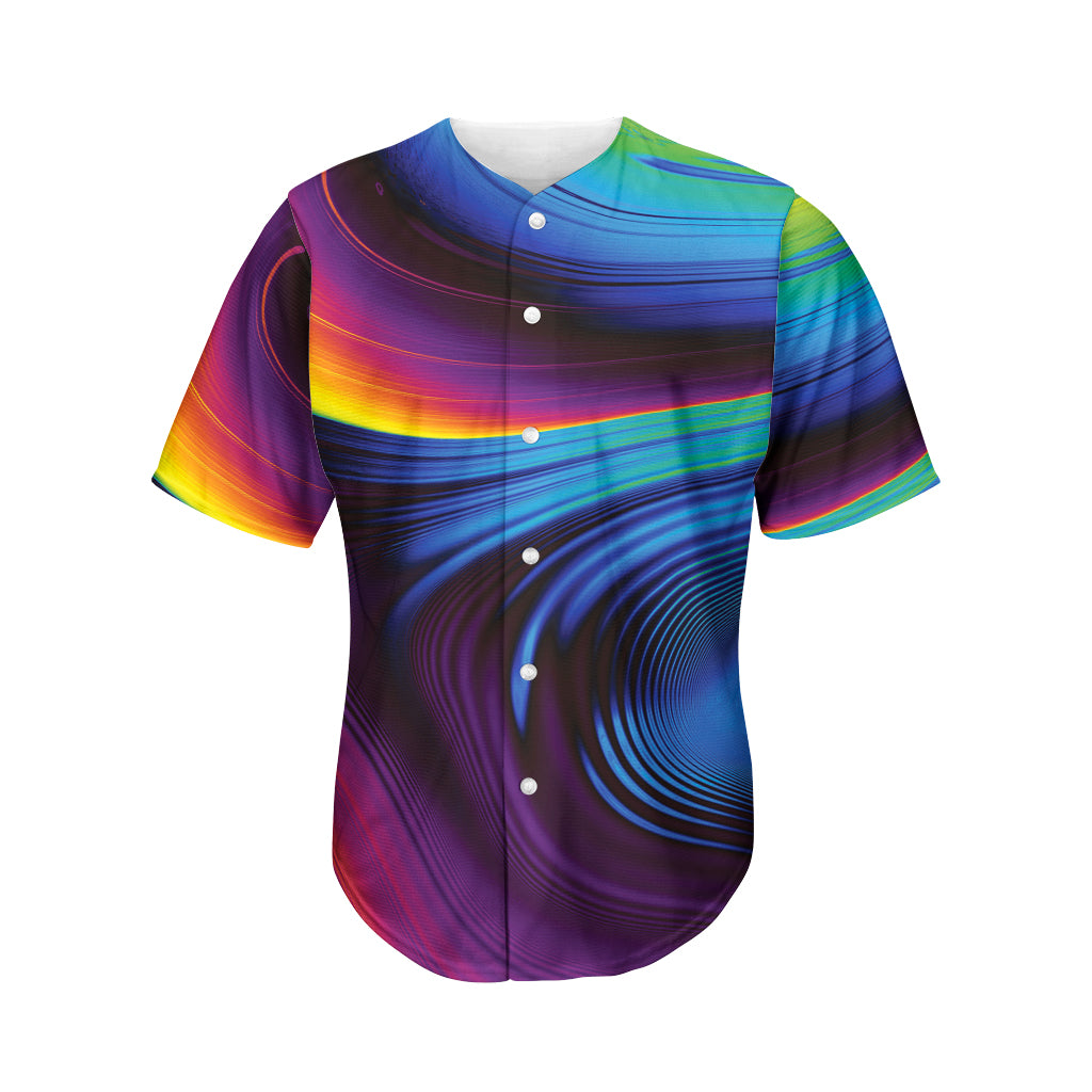 Colorful Psychedelic Print Men's Baseball Jersey