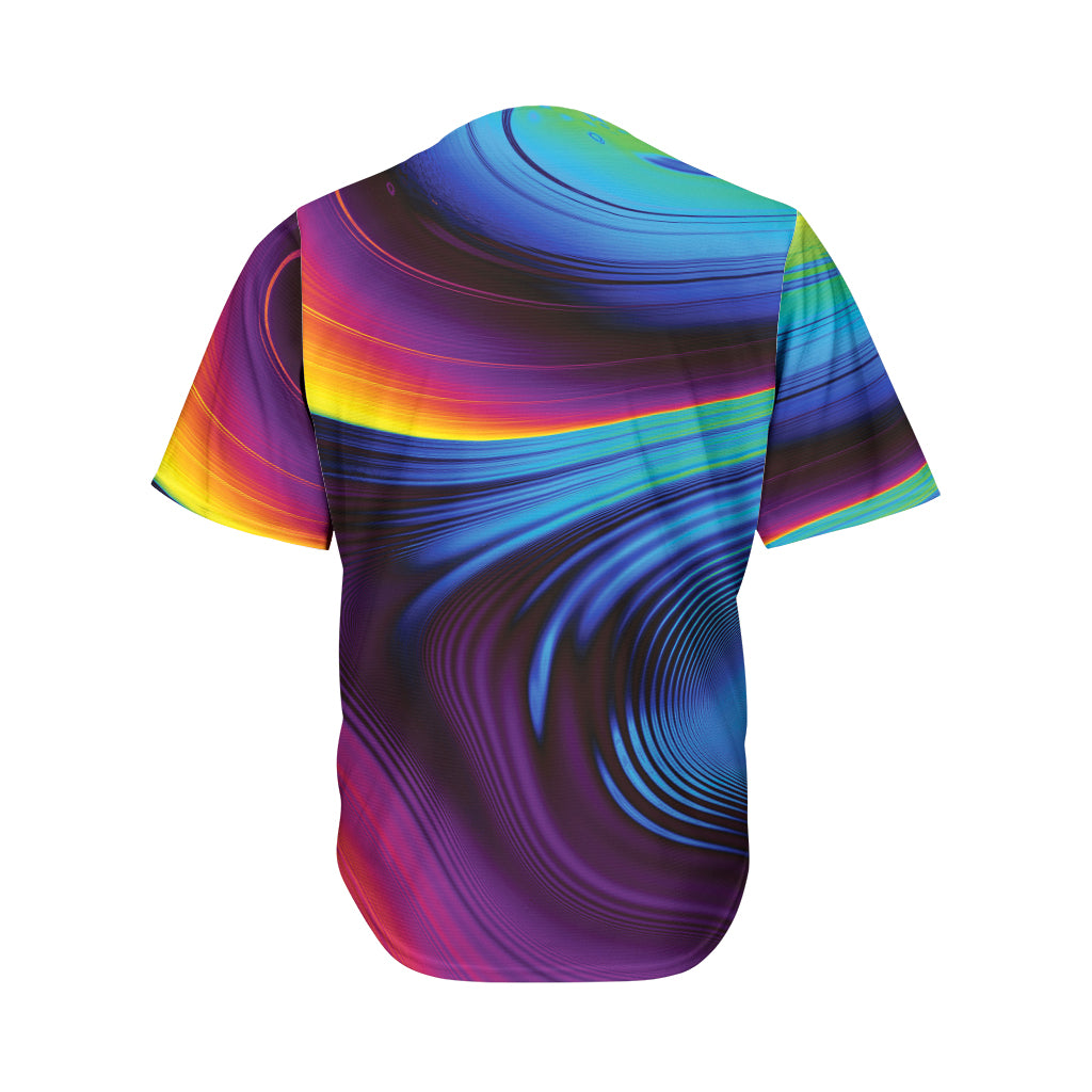Colorful Psychedelic Print Men's Baseball Jersey