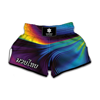 Colorful Psychedelic Print Muay Thai Boxing Shorts