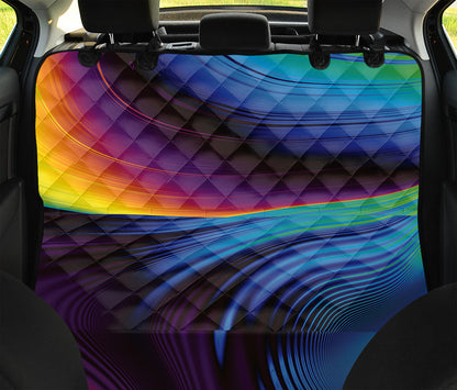 Colorful Psychedelic Print Pet Car Back Seat Cover