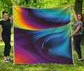 Colorful Psychedelic Print Quilt